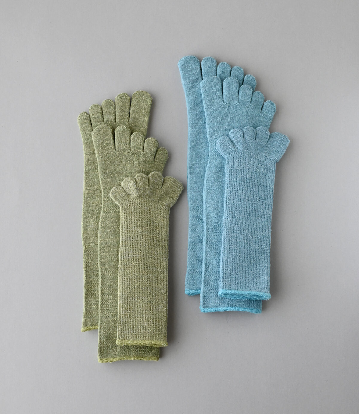 五本指「足の肌着」絹とウール